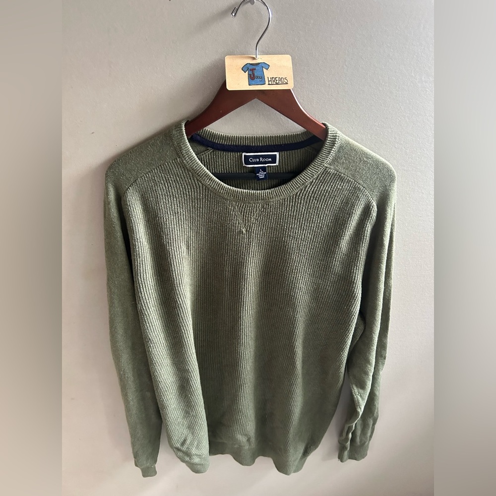 Club Room Men's Olive Crewneck Sweater